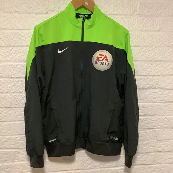 Adidas Dri-fit EA Sports Full Zip Track Top - Size L - Grey & Green - P2P 22” - Picture 4 of 8